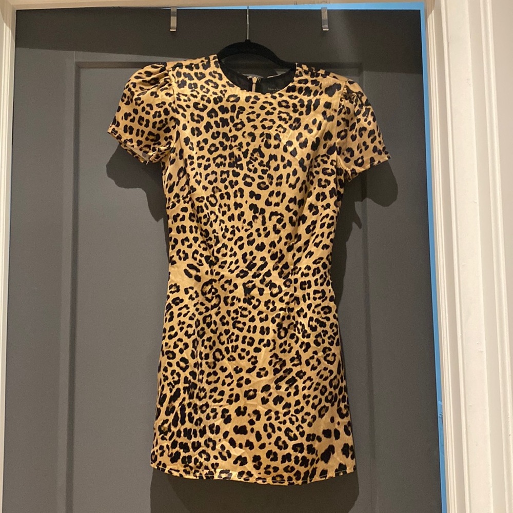 House of Harlow Silk Leopard Dress